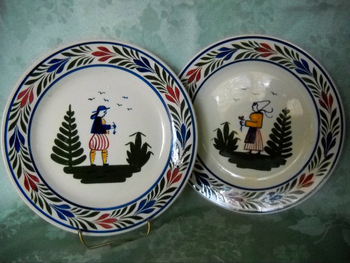 Persian ware rarmer plates - large Farmer plates - large